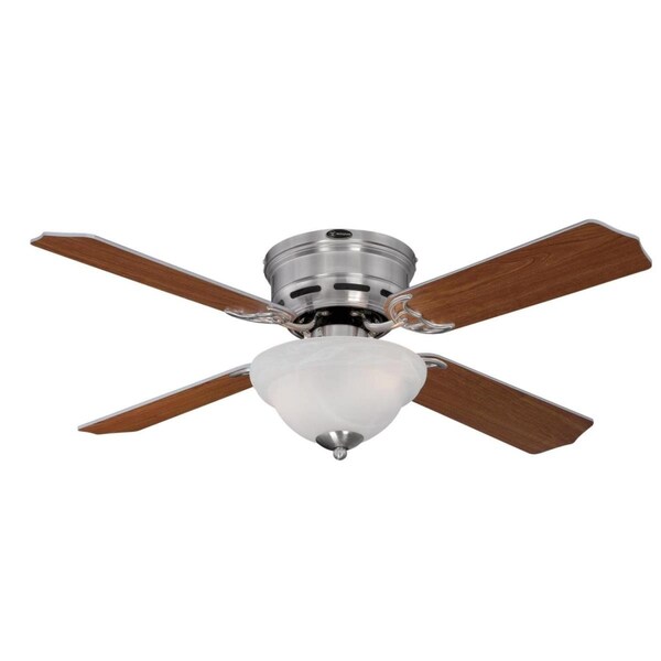 Westinghouse 42 in. Brushed Nickel Finish Reversible Blades White Alabaster Bowl Dark Cherry & Rosewood WE625764 - main